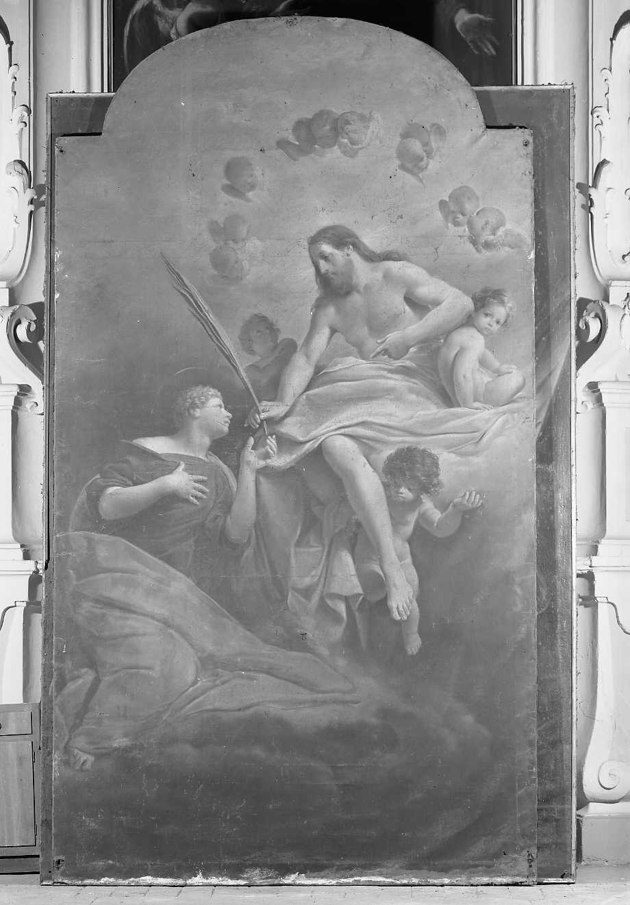 Cristo Redentore e un Santo martire (dipinto) - ambito emiliano (sec. XVIII)