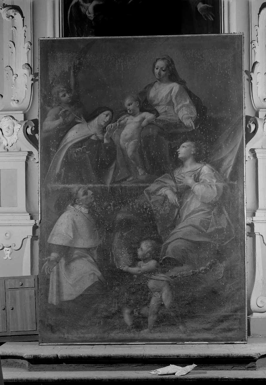 Madonna con Bambino e Santi (dipinto) - ambito emiliano (sec. XVIII)