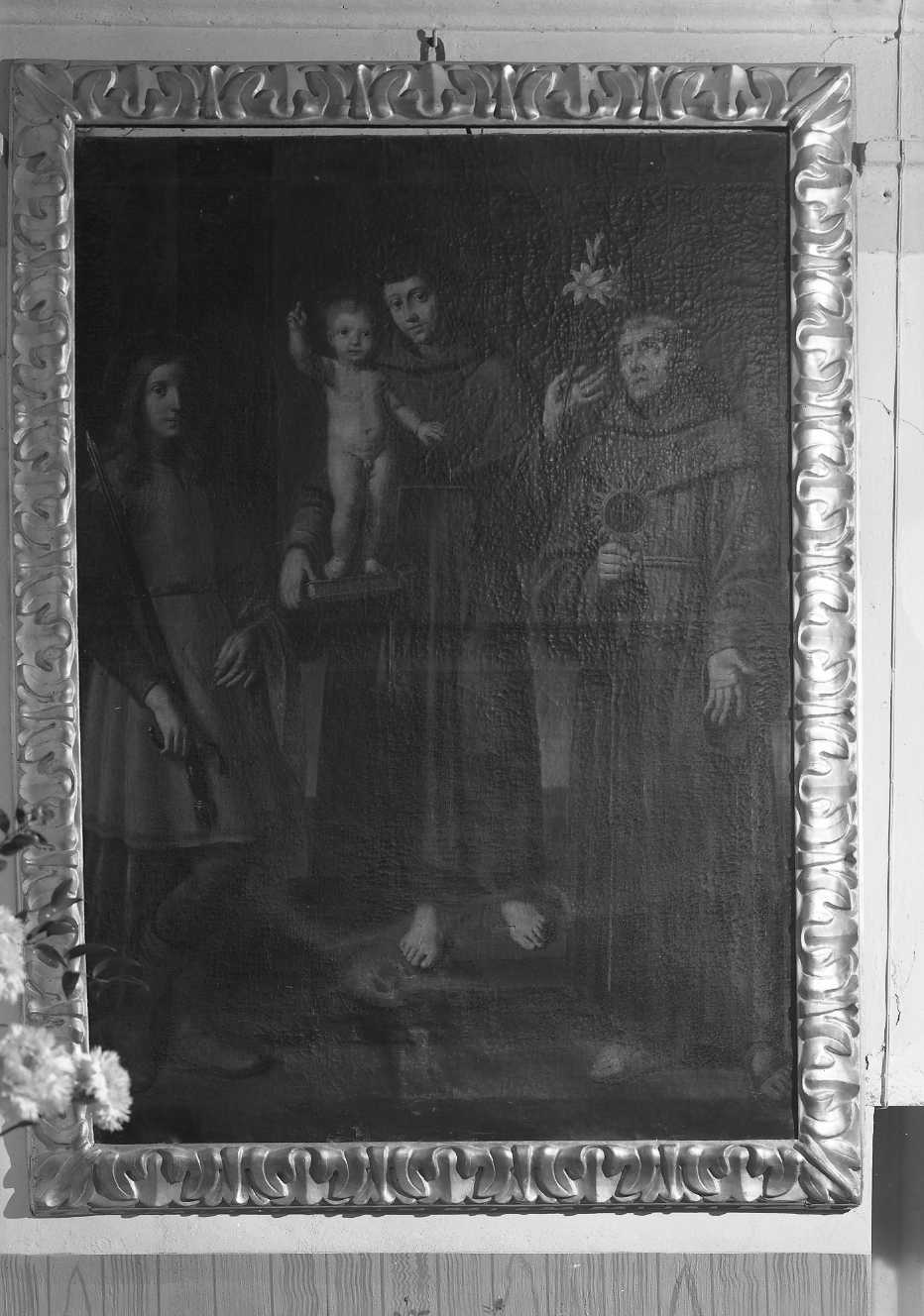 Sant'Antonio da Padova e Santi (dipinto) - ambito emiliano (sec. XVII)
