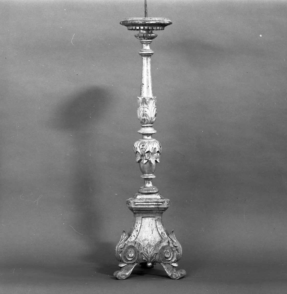 candeliere da chiesa, serie - bottega emiliano-romagnola (sec. XIX)