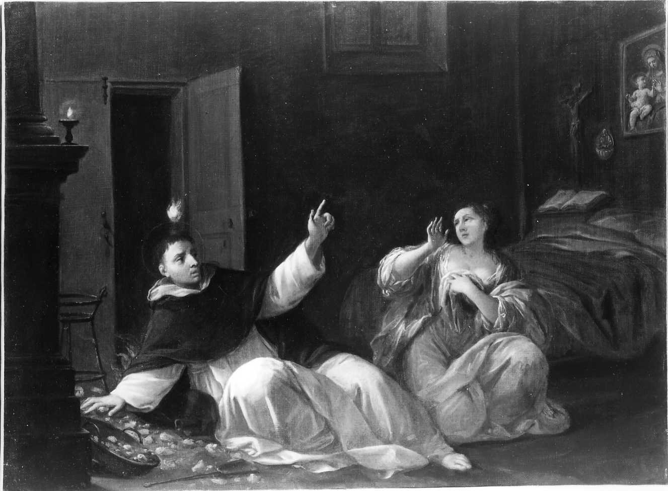 tentazione di San Vincenzo Ferrer (dipinto) di Mariani Vittorio (prima metà sec. XVIII)