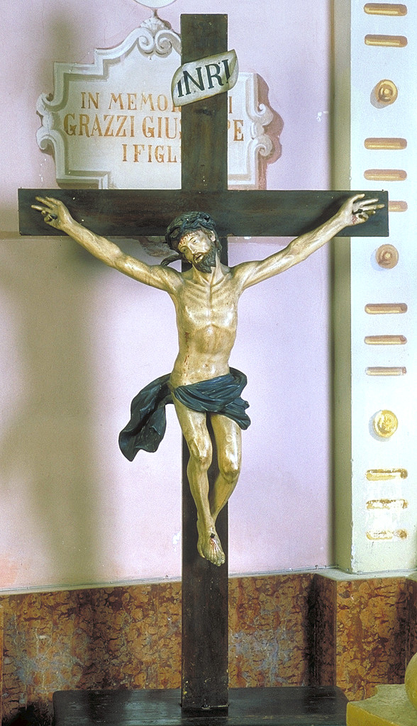 Cristo crocifisso (scultura) - manifattura ferrarese (secc. XIX/ XX)