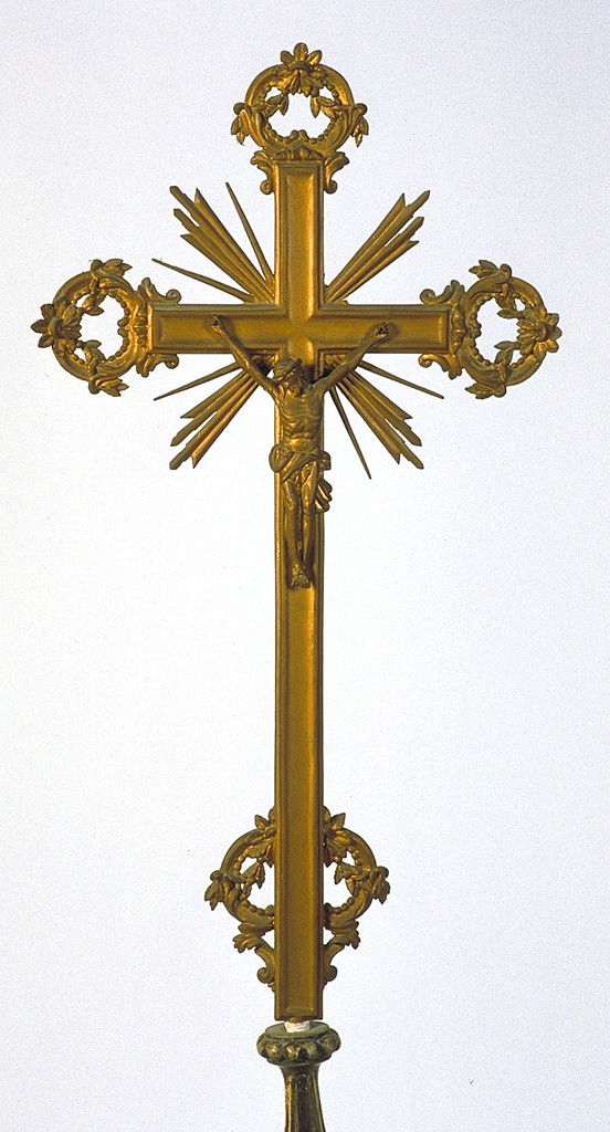 croce d'altare - manifattura ferrarese (primo quarto sec. XX)