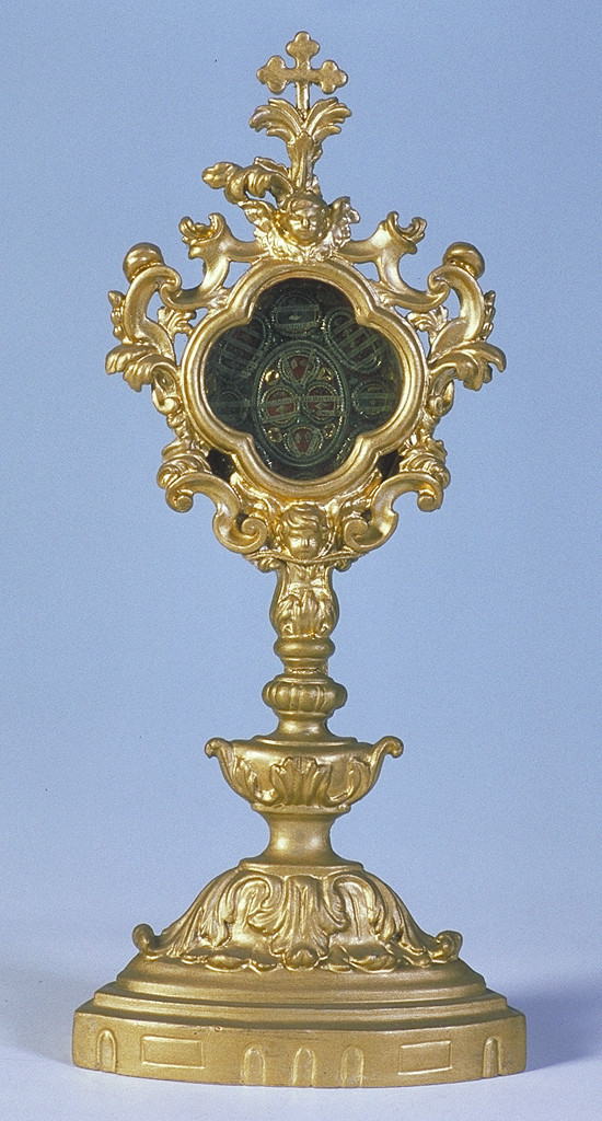 reliquiario - a ostensorio - manifattura ferrarese (secc. XVIII/ XIX)