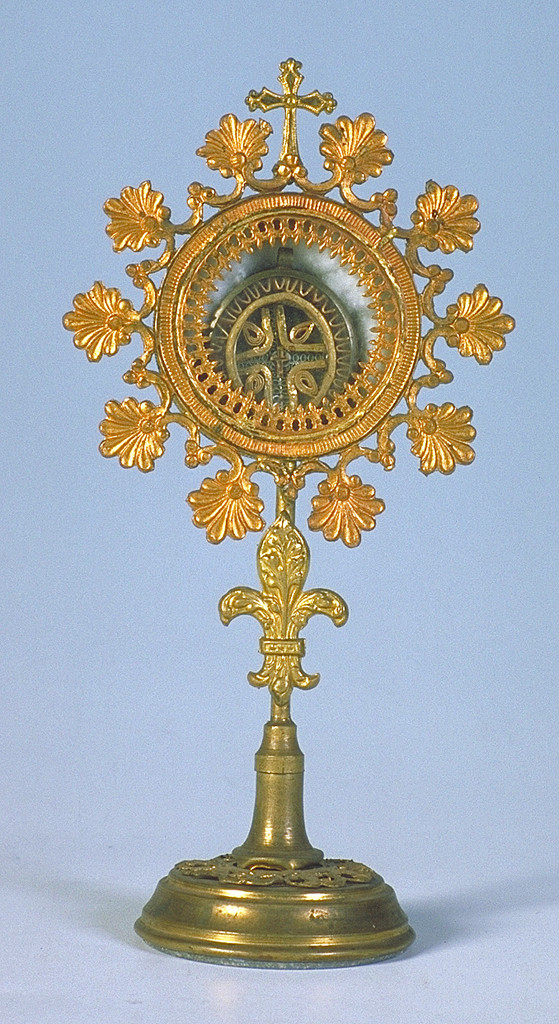 reliquiario - a ostensorio - manifattura ferrarese (prima metà sec. XX)