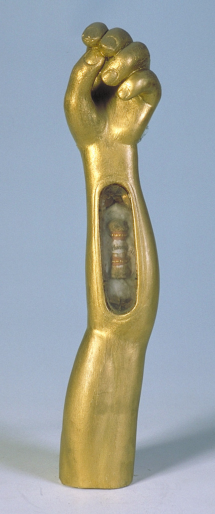 reliquiario antropomorfo - a braccio, serie - manifattura ferrarese (sec. XIX)