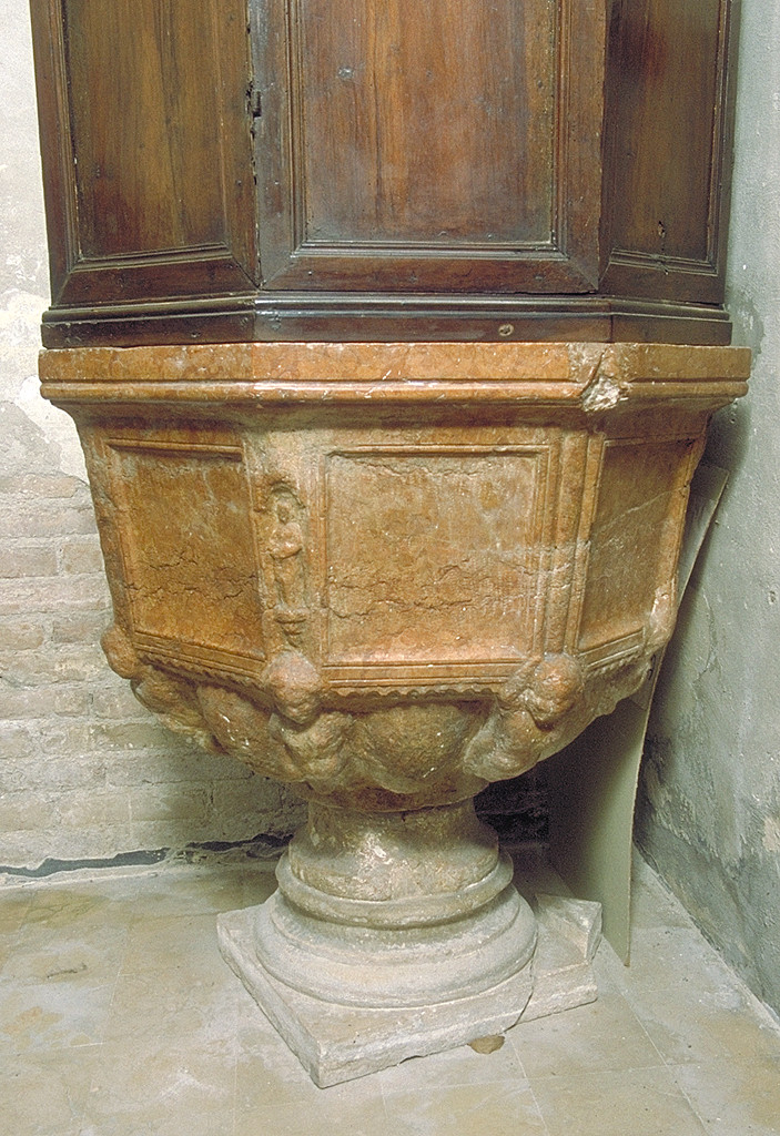 fonte battesimale - manifattura ferrarese (sec. XVI)