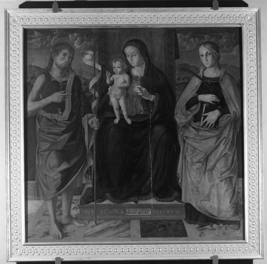 Madonna con Bambino in trono tra santi (dipinto) di Palmezzano Marco (sec. XV)