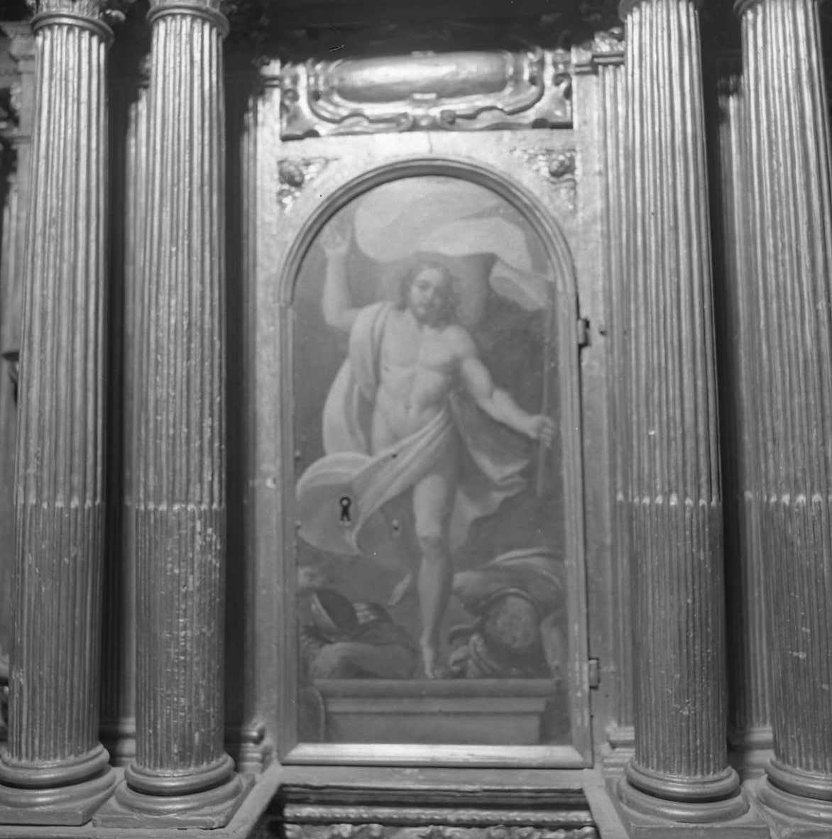 Cristo risorto (sportello di tabernacolo) - bottega bolognese (fine sec. XVI)