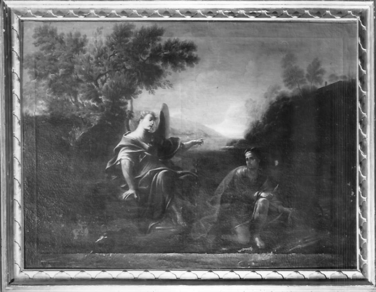 Tobia e l'Angelo (dipinto) di Bolognini Giacomo (attribuito), Bolognini Rosalba (attribuito) (sec. XVIII)