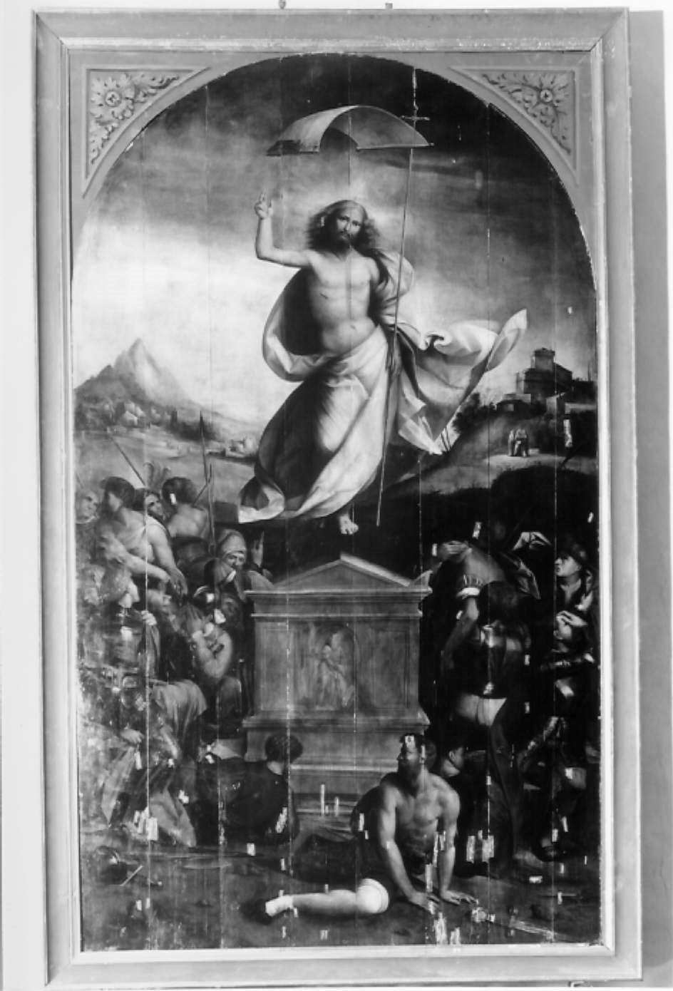 Cristo risorto (dipinto) di Candi Alessandro (sec. XIX)