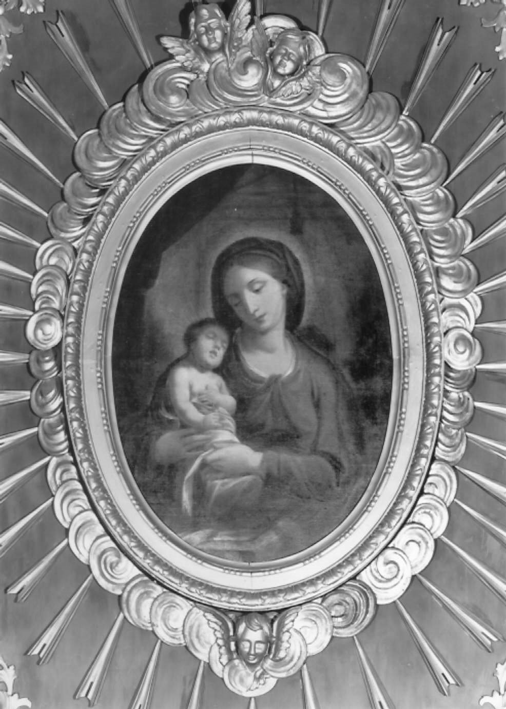 Madonna della Misericordia, Madonna con Bambino (dipinto) di Azzi Scipione (secc. XVIII/ XIX)