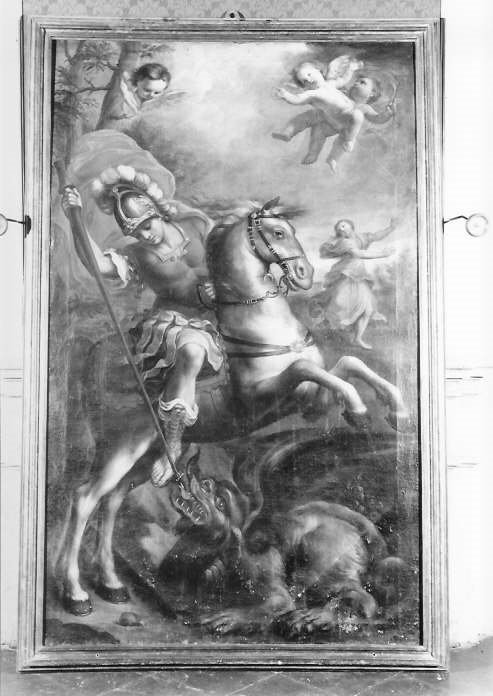 San Giorgio e il drago (dipinto) di Pellegrini Francesco (metà sec. XVIII)