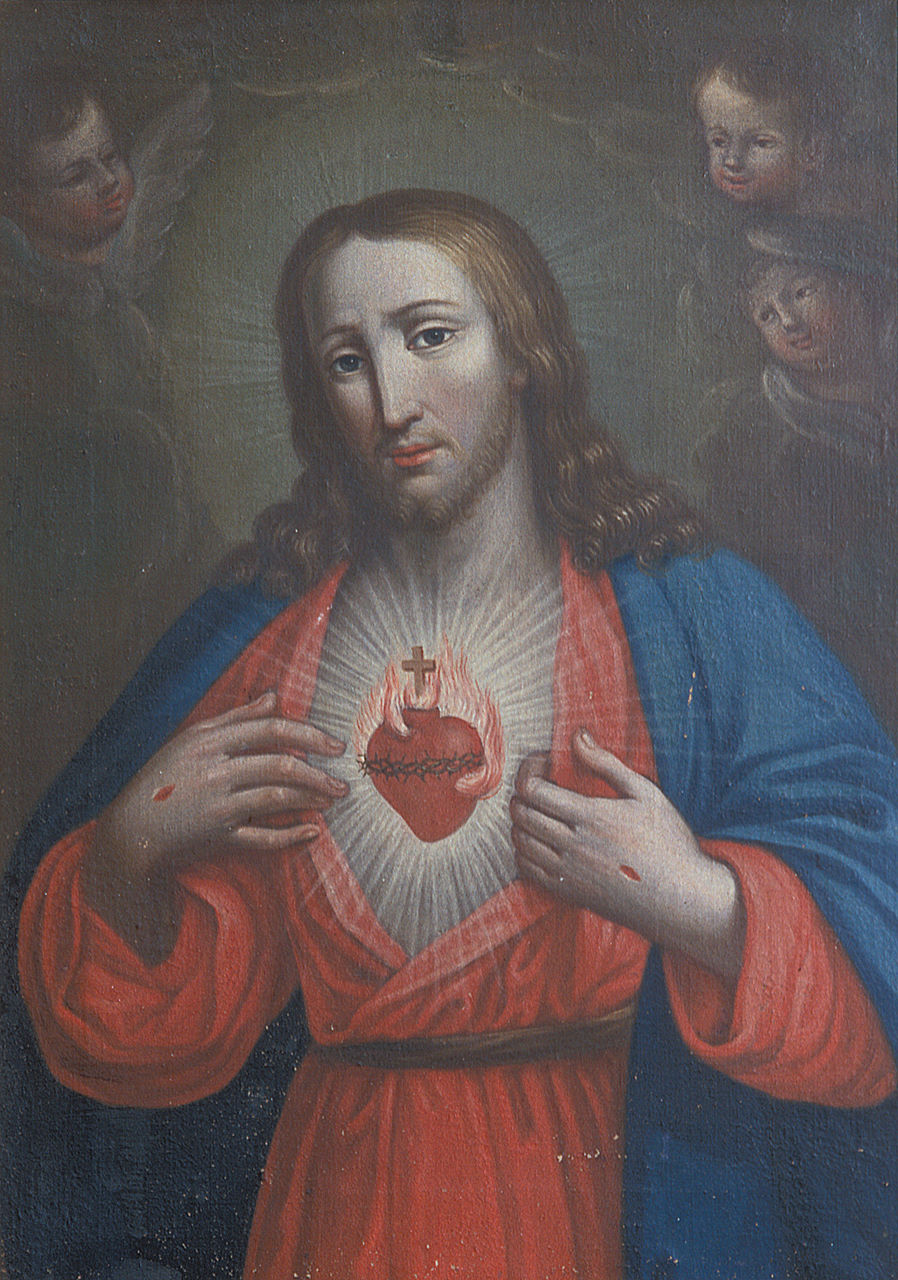Sacro Cuore di Gesù (dipinto) di Azzi Scipione (fine/inizio secc. XVIII/ XIX)