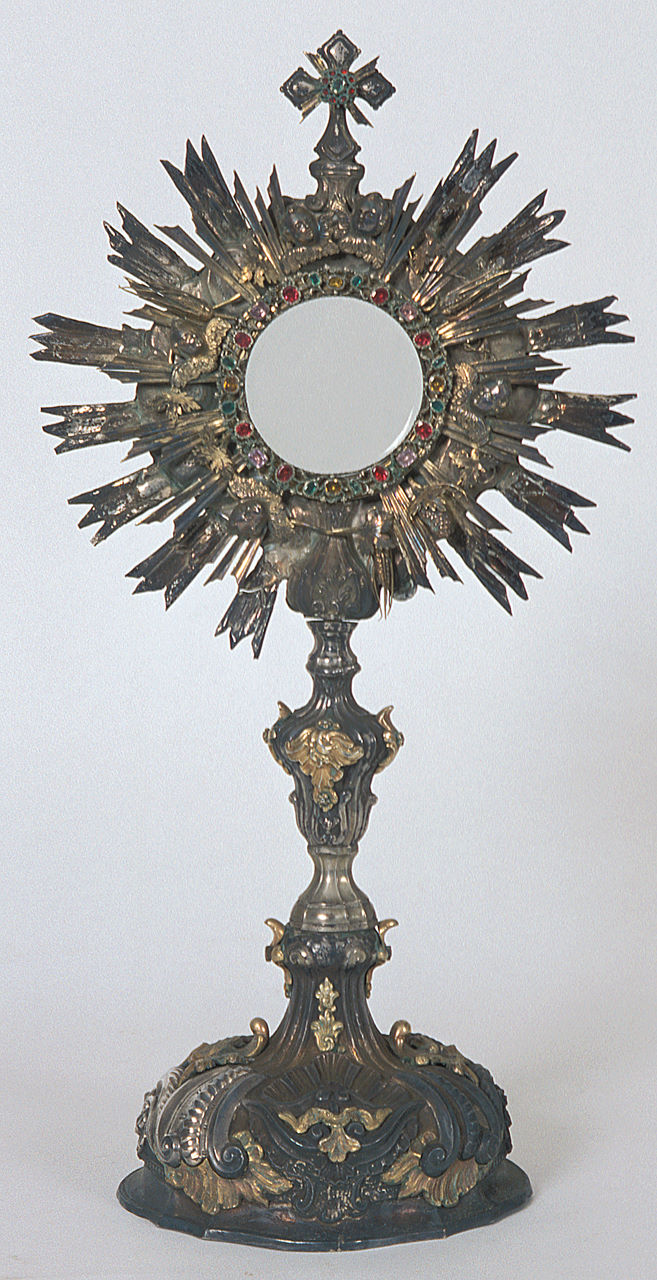 ostensorio - a raggiera - ambito emiliano (metà sec. XVIII)