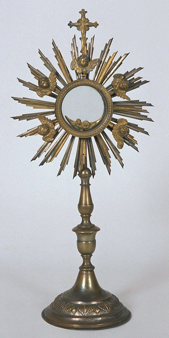 ostensorio - a raggiera - ambito emiliano (metà sec. XIX)