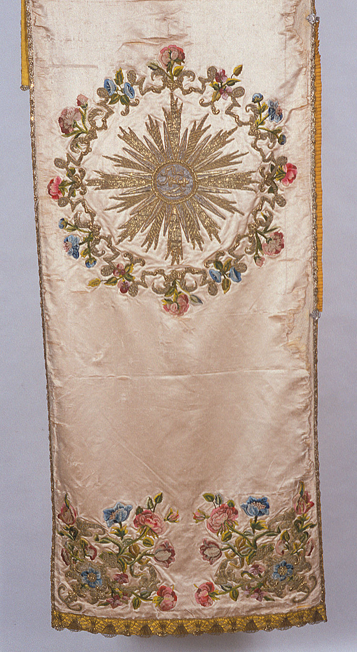 velo omerale, elemento d'insieme - manifattura emiliana (prima metà sec. XVIII)