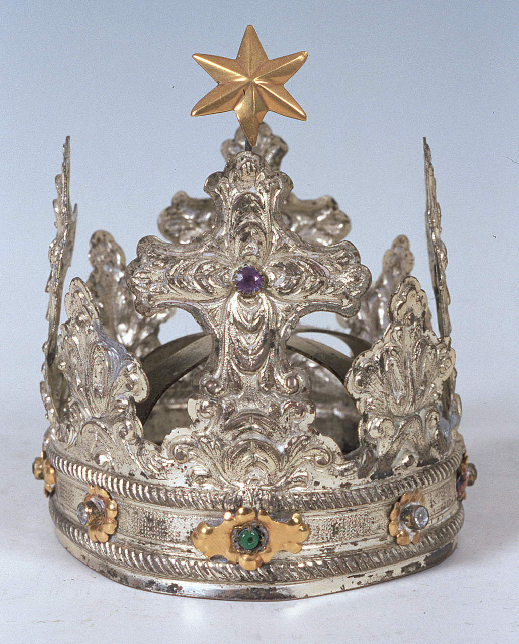 corona da statua, insieme - manifattura ferrarese (sec. XIX)