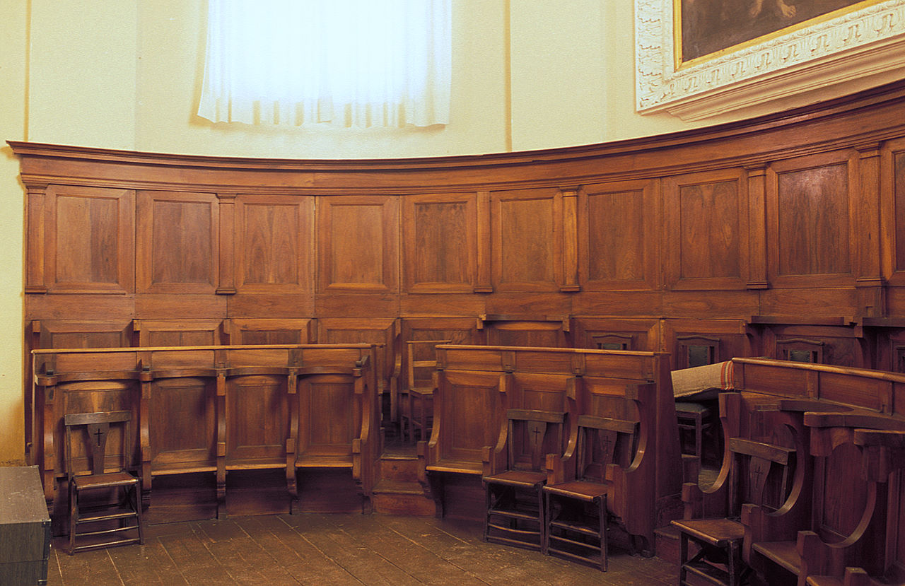 stalli del coro - bottega ferrarese (seconda metà sec. XVIII)