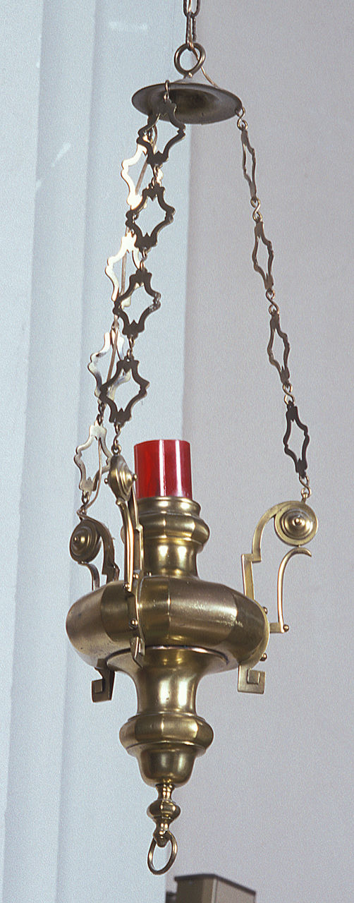 lampada pensile, serie - bottega emiliana (primo quarto sec. XIX)