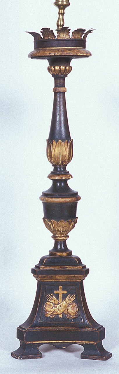 candeliere, serie - bottega emiliana (terzo quarto sec. XIX)