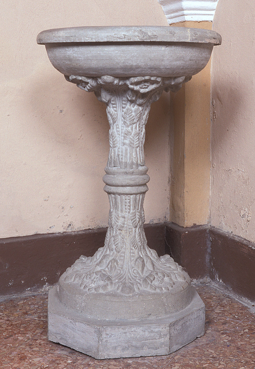 fonte battesimale - a fusto - ambito ferrarese (sec. XX)