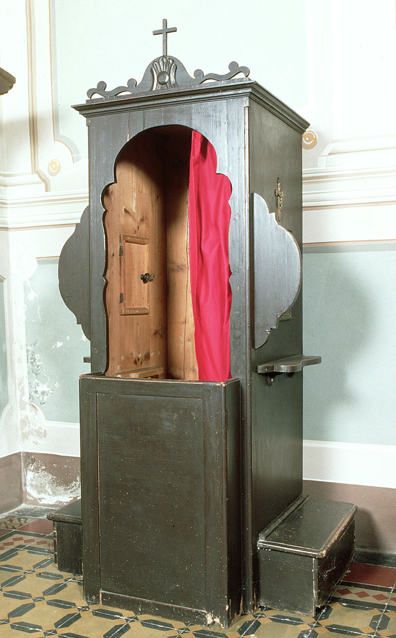 confessionale - bottega ferrarese (sec. XIX)