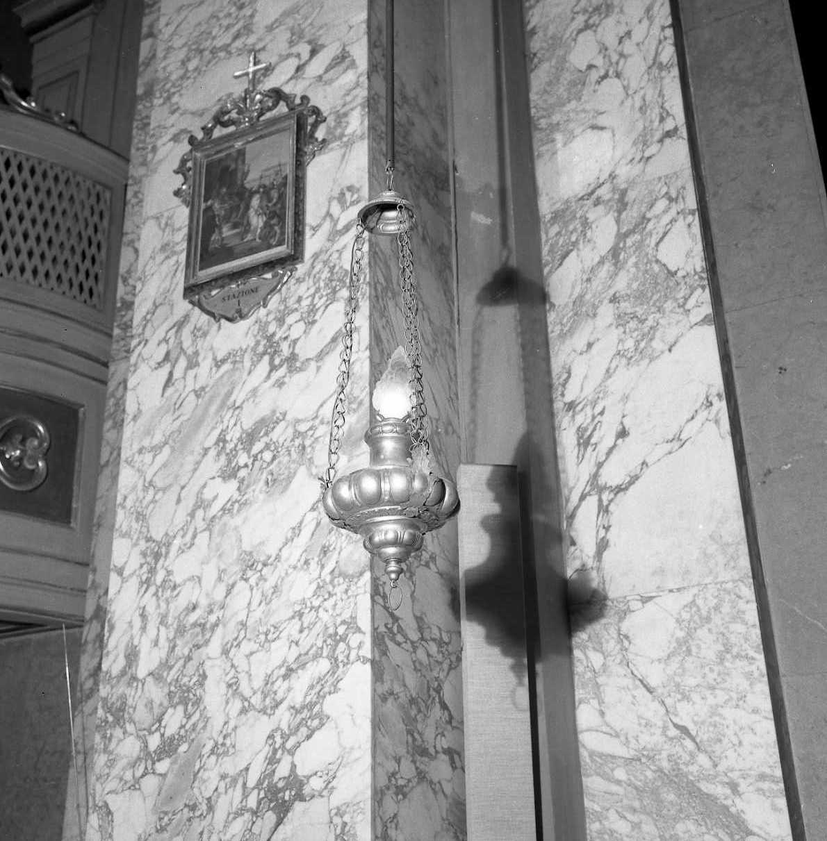 lampada pensile, serie - bottega bolognese (metà sec. XVIII)