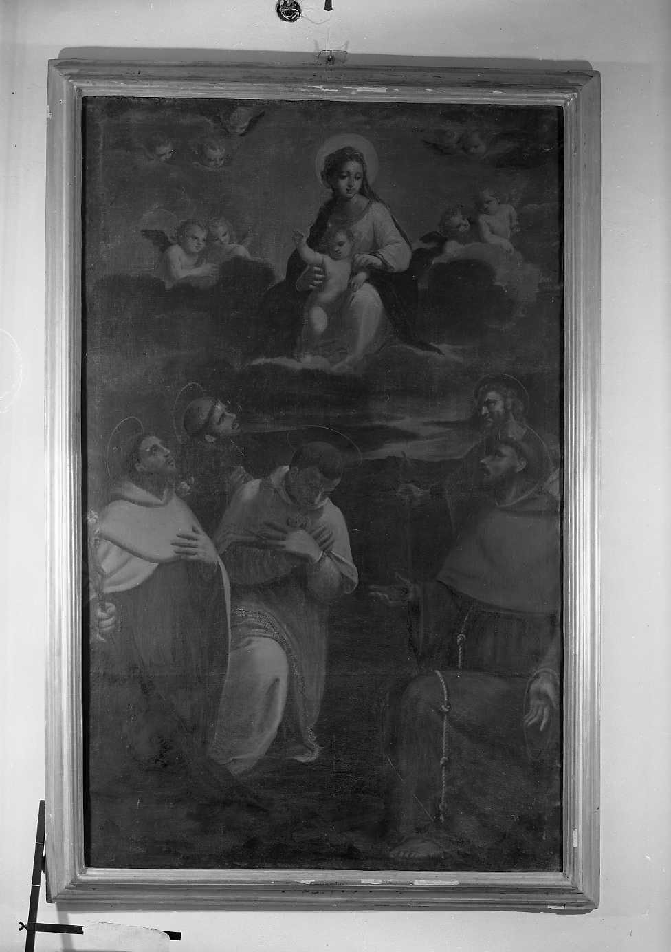 Madonna con Bambino e Santi (dipinto) - ambito ferrarese (prima metà sec. XVII)