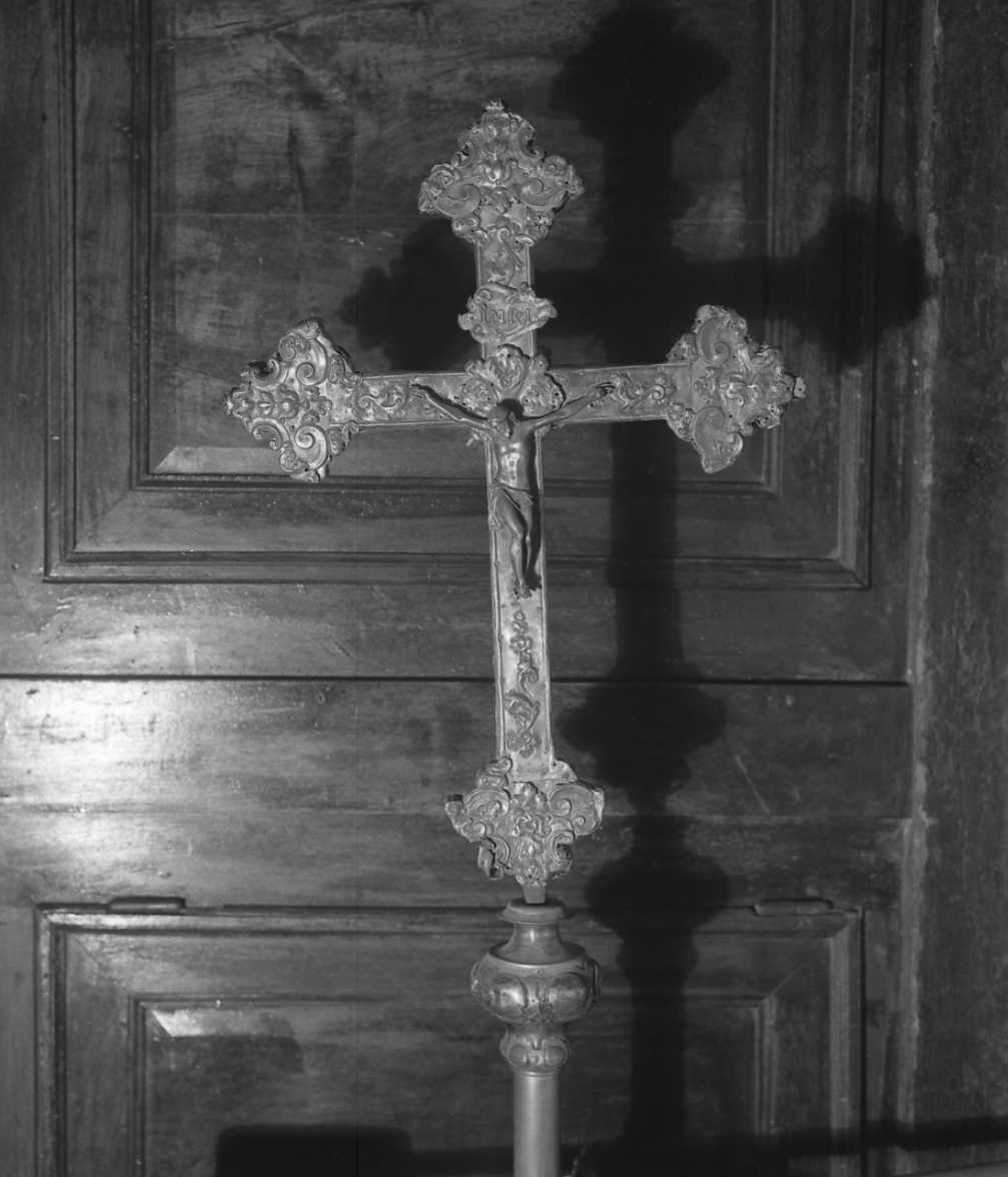 croce processionale - bottega bolognese (metà sec. XVIII)