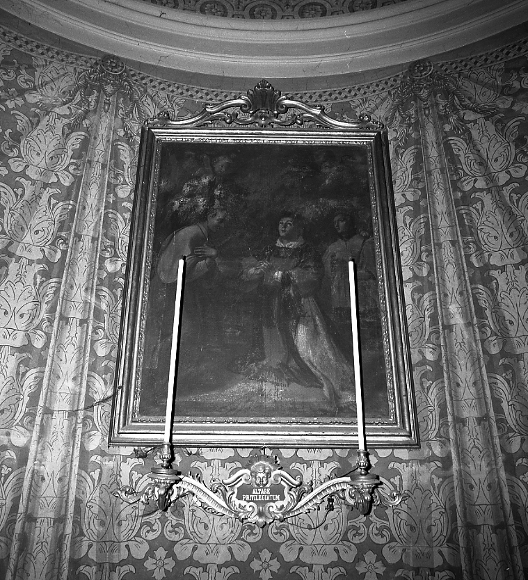 San Carlo, San Lorenzo e San Luigi (dipinto) di Bacchi Pietro detto Padre Pietro da Bagnara (secc. XVI/ XVII)