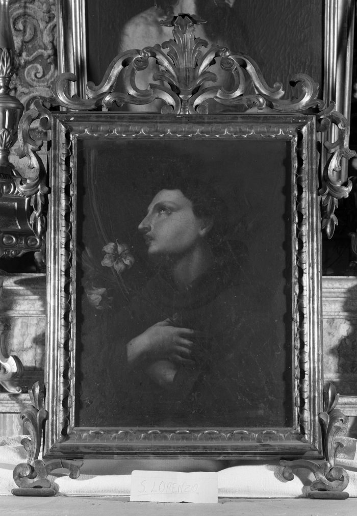 Sant'Antonio da Padova (quadro d'altare) di Righini Antonio (attribuito) (sec. XVIII)