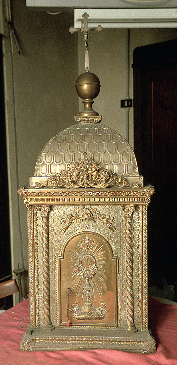 tabernacolo - a tempietto - manifattura milanese (primo quarto sec. XX)