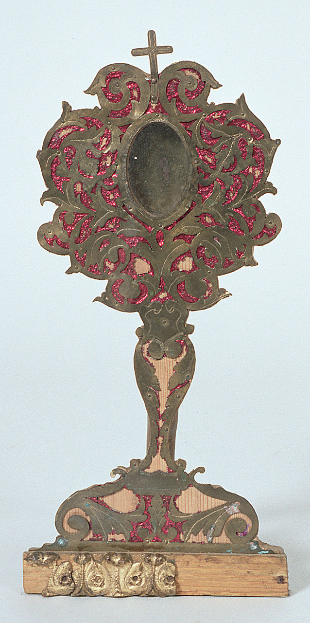 reliquiario - a ostensorio - ambito ferrarese (sec. XIX)