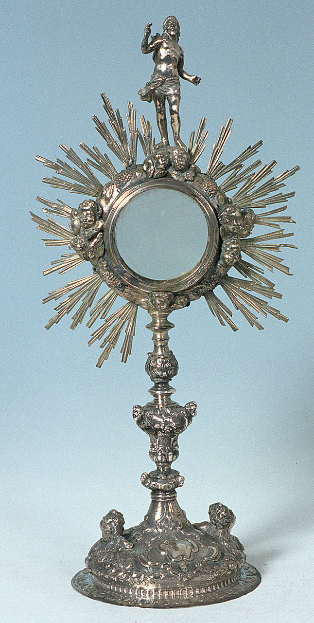 ostensorio - a raggiera - ambito veneziano (prima metà sec. XVIII)