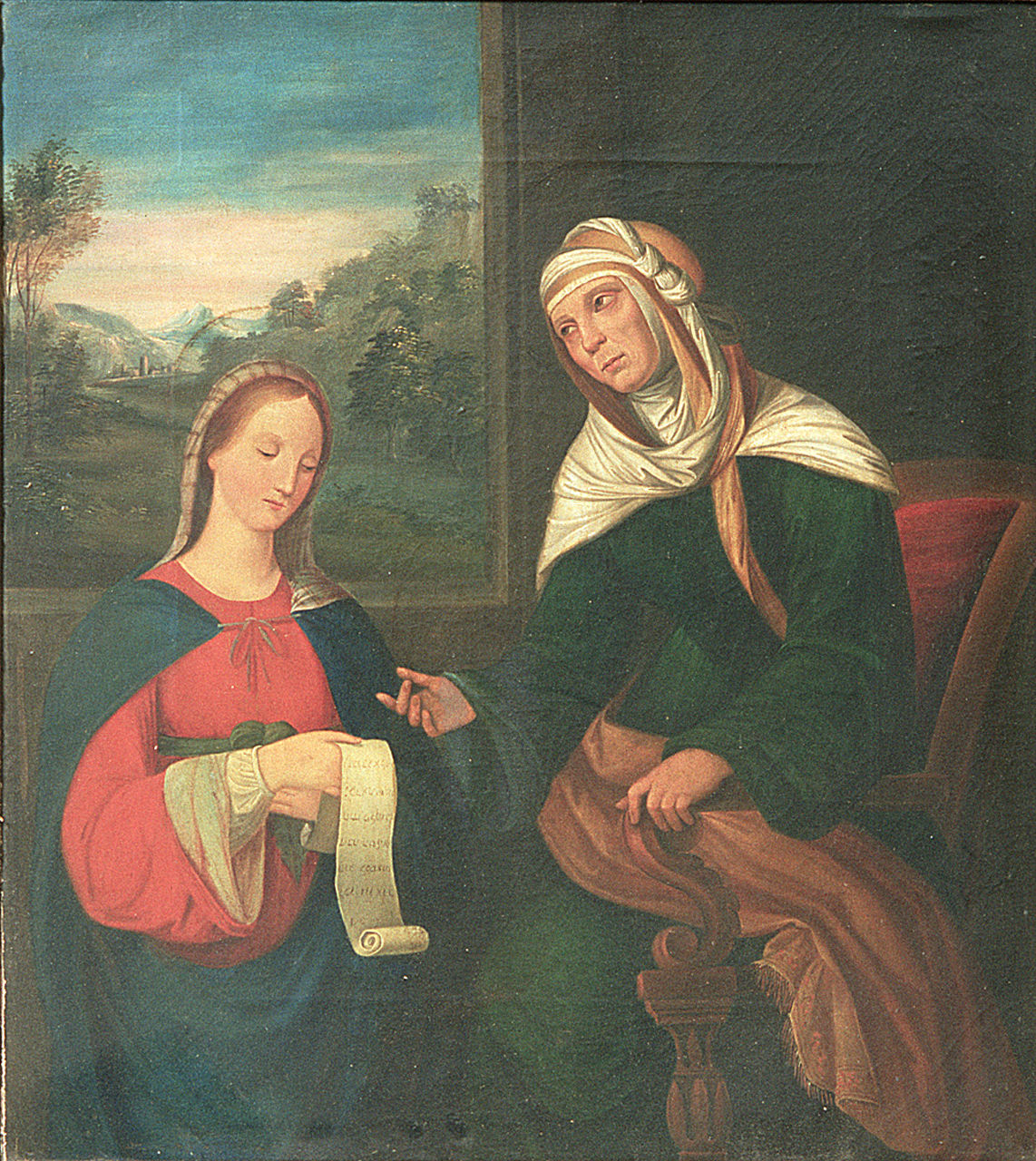 Maria Vergine bambina e Sant'Anna (dipinto) di Domenichini Girolamo (seconda metà sec. XIX)
