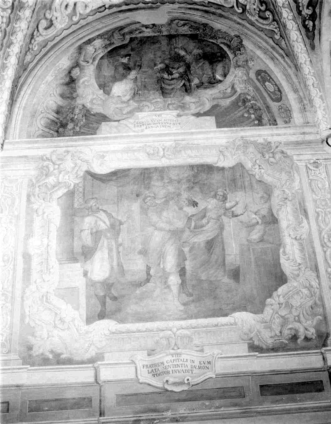 Due miracoli di San Maurelio (dipinto) di Ferrari Francesco (sec. XVII)