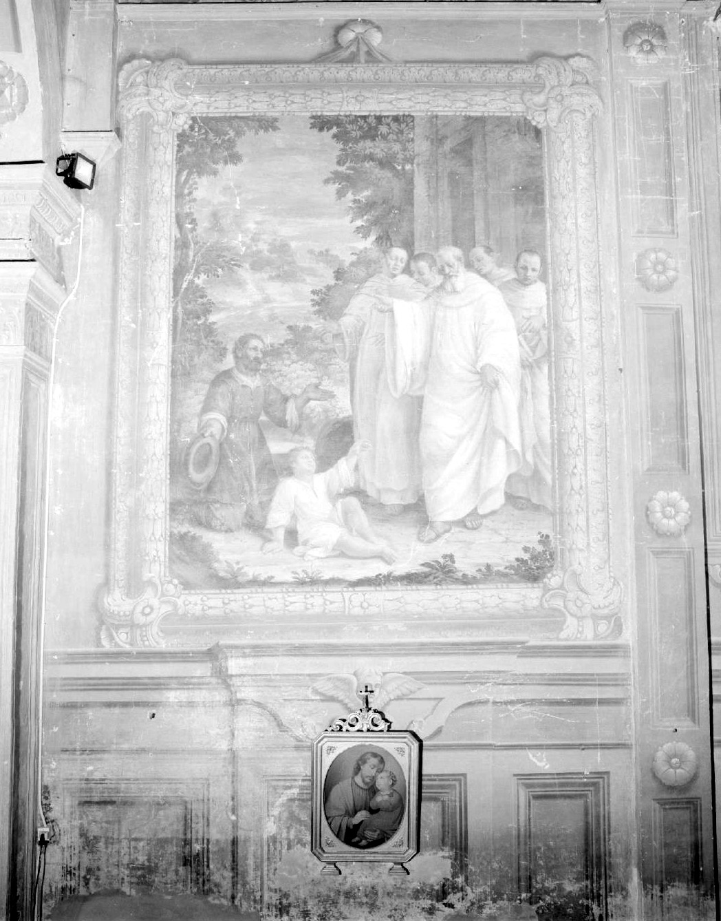 Miracolo di San Benedetto (dipinto) di Ferrari Francesco (ultimo quarto sec. XVII)