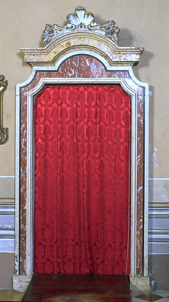 mostra di porta, frammento - manifattura ferrarese (sec. XVIII)