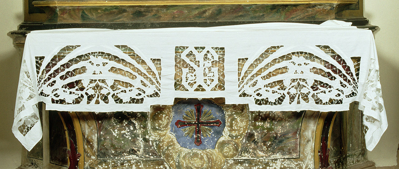 tovaglia d'altare - manifattura ferrarese (sec. XX)