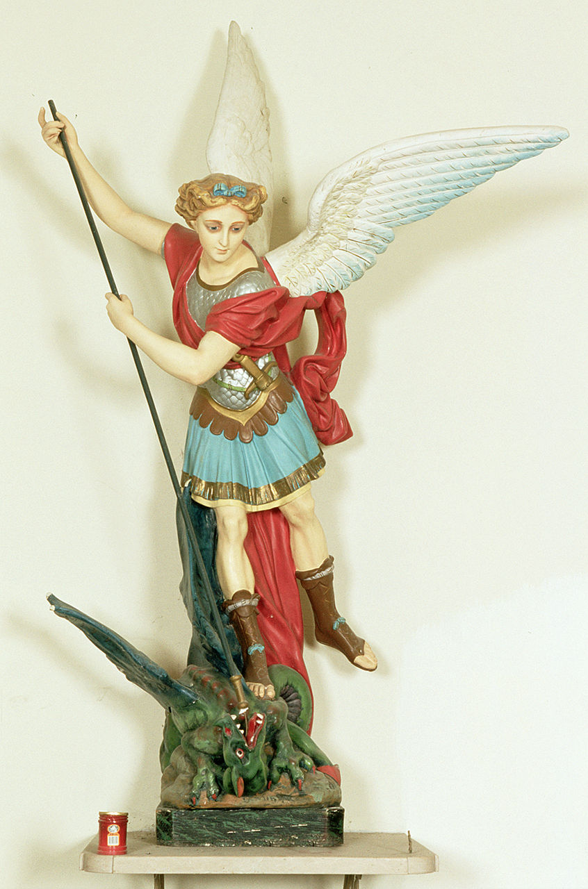 San Michele arcangelo (statua) - ambito emiliano (seconda metà sec. XIX)