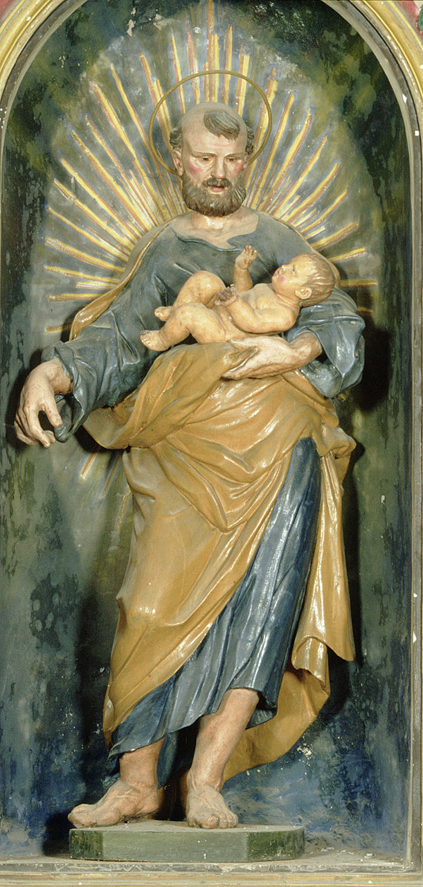 San Giuseppe e Gesù Bambino (statua) - ambito ferrarese (metà sec. XIX)