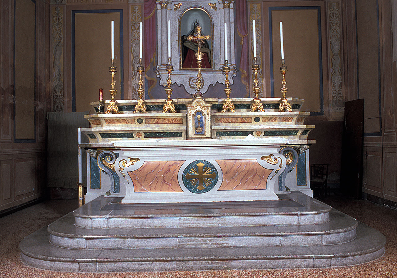 altare maggiore - bottega ferrarese (seconda metà sec. XVIII)