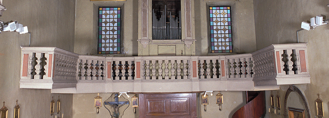 cantoria, elemento d'insieme - bottega emiliana (prima metà sec. XVIII)