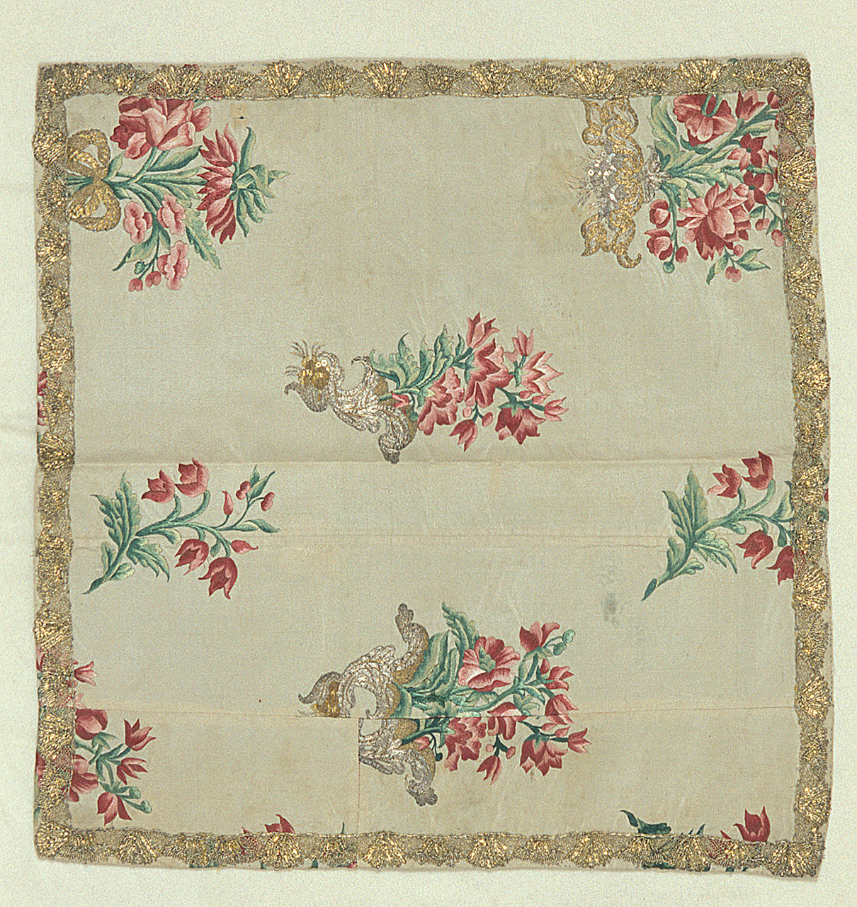 velo di calice, elemento d'insieme - manifattura emiliana (prima metà sec. XVIII)