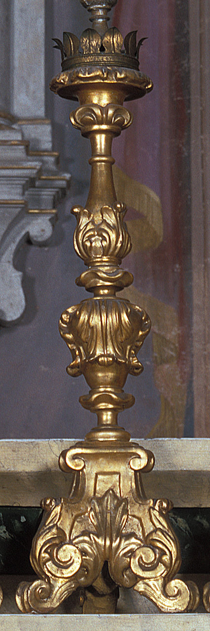 candeliere, serie - bottega ferrarese (seconda metà sec. XVIII)