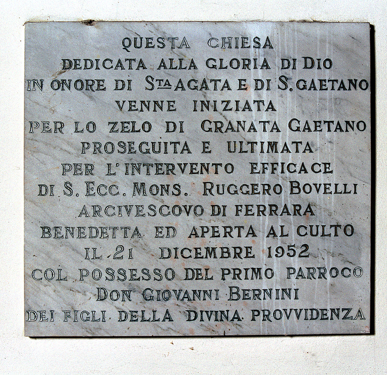 lapide - bottega ferrarese (sec. XX)