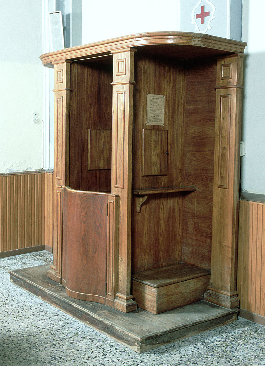confessionale - bottega ferrarese (sec. XX)