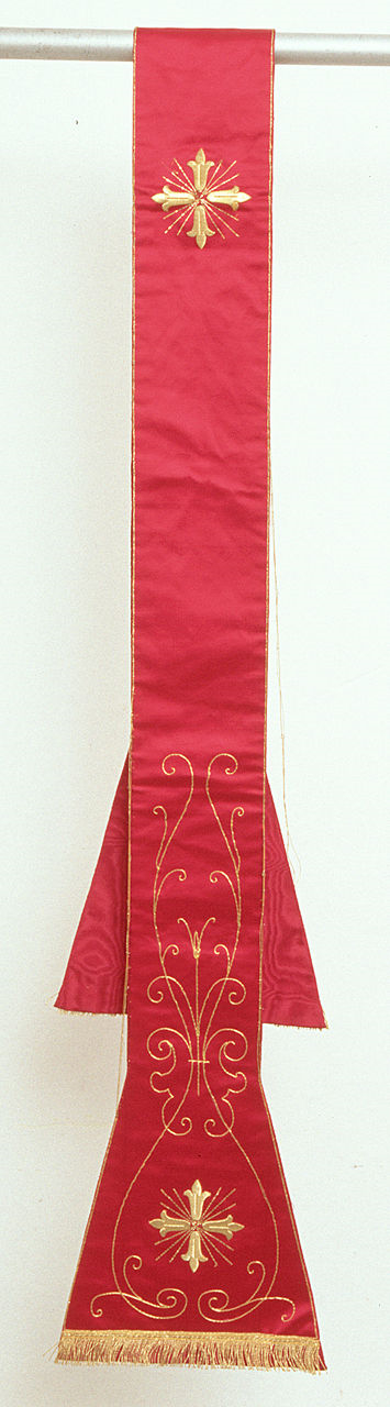 stola, elemento d'insieme - manifattura italiana (sec. XX)