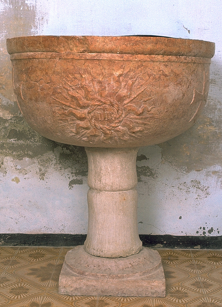 fonte battesimale - ambito ferrarese (sec. XVII)
